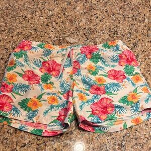 Chubbies Tropical Floral Swim Trunks - Red, Yellow, Green on Cream